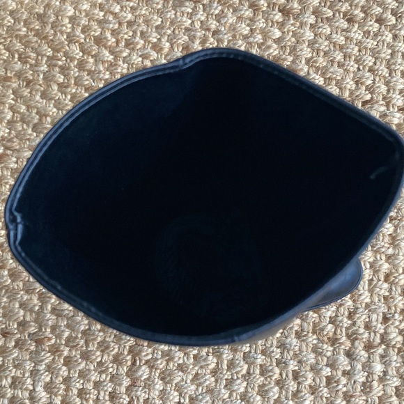 by Anthropologie Tall Black Leather Block Heel Boots. Size 7 - Picture 10 of 12